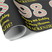 Happy 98th Birthday & Merry Kerstmis, aangepaste n Cadeaupapier (Rol Hoek)