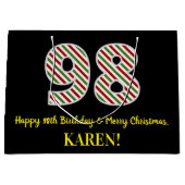 Happy 98th Birthday & Merry Kerstmis, aangepaste n Groot Cadeauzakje (Voorkant)