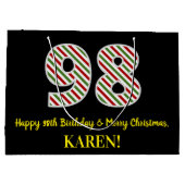 Happy 98th Birthday & Merry Kerstmis, aangepaste n Groot Cadeauzakje (Achterkant)