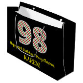 Happy 98th Birthday & Merry Kerstmis, aangepaste n Groot Cadeauzakje (Voorkant Gekanteld)