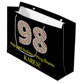 Happy 98th Birthday & Merry Kerstmis, aangepaste n Groot Cadeauzakje