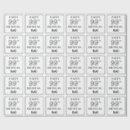 HAPPY 99TH BIRTHDAY; Art Deco Style; aangepaste na Cadeaupapier