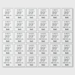 HAPPY 99TH BIRTHDAY; Art Deco Style; aangepaste na Cadeaupapier