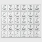 HAPPY 9TH BIRTHDAY; Art Deco Style; aangepaste naa Cadeaupapier (Vlak)