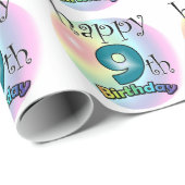 Happy 9th Birthday Cadeaupapier (Rol Hoek)