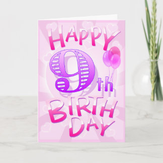 Happy 9th Birthday Kaart