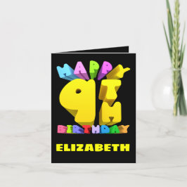 Happy 9th Birthday Kaart