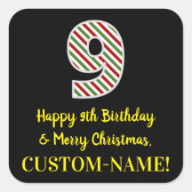 Happy 9th Birthday & Merry Kerstmis, aangepaste na