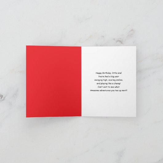 Happy 9th Birthday Red Boys Golf Kaart (Binnen)