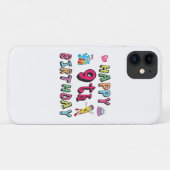 Happy 9th Birthday voor 9-jarige Kinderen B-dag Case-Mate iPhone Case (Achterkant (horizontaal))