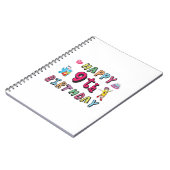Happy 9th Birthday voor 9-jarige Kinderen B-dag Notitieboek (Linkerzijde)