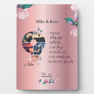 Happy 9th Jubileum, aangepaste fotocollage, graaf Fotoplaat