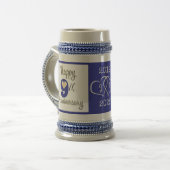 Happy 9th Wedding Jubileum Gift Bierpul (Voorkant links)