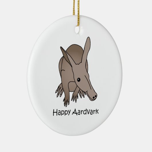 Happy Aardvark Keramisch Ornament (Rechts)
