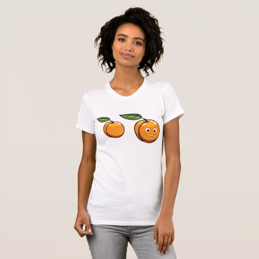 Happy Abrikoos Vrouwen T-shirt (Voorkant volledig)