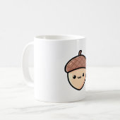 Happy Acorn – Cute Kawaii Illustration Koffiemok (Voorkant links)