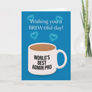 Happy Admin Pro Day Cup koffie Humor Feestdagen Kaart