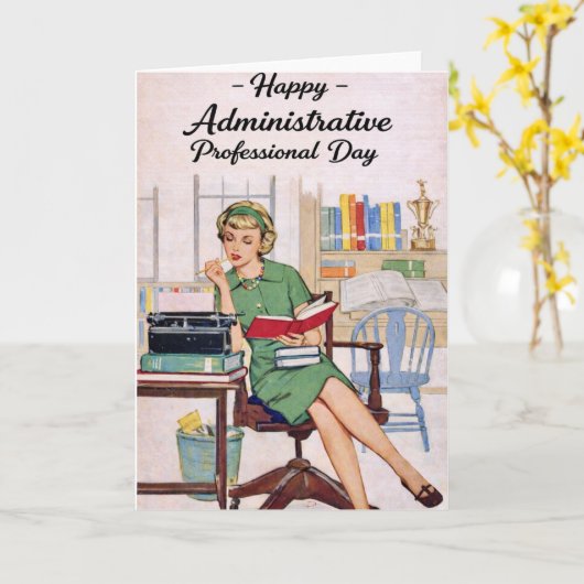 Happy Administrative Professional Day  Kaart (Gele Bloem)