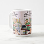 Happy Administrative Professional Day - Retro Koffiemok (Voorkant links)