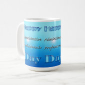 Happy Administrative Professionals Day Blue Koffiemok (Voorkant links)