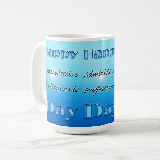 Happy Administrative Professionals Day Blue Koffiemok (Voorkant links)