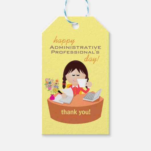 Happy Administrative Professional's Day Cadeau Lab Cadeaulabel (Voorkant)