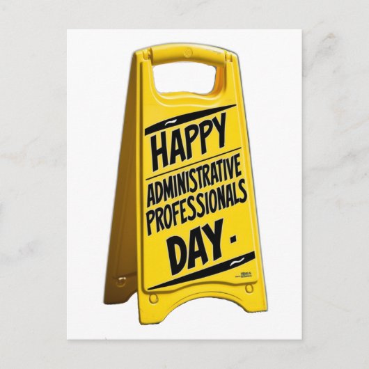 Happy Administrative Professionals Day geel teken Briefkaart (Voorkant)