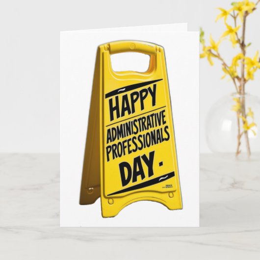 Happy Administrative Professionals Day geel teken Kaart (Gele Bloem)