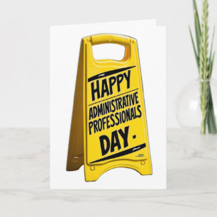 Happy Administrative Professionals Day geel teken Kaart