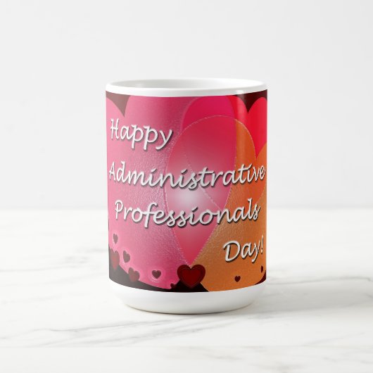 Happy Administrative Professionals Day Hearts Koffiemok (Center)