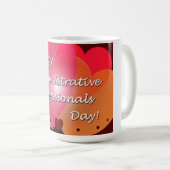 Happy Administrative Professionals Day Hearts Koffiemok (Voorkant rechts)