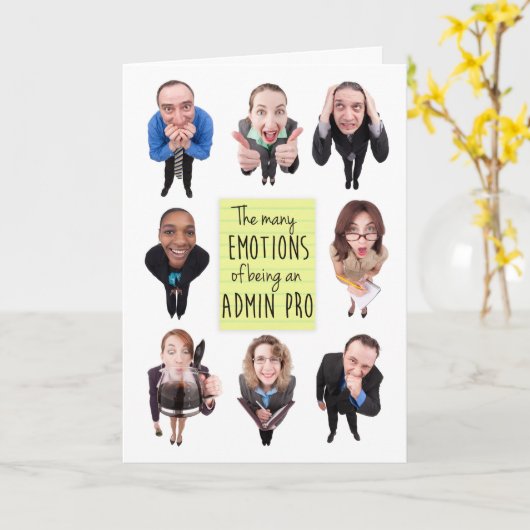 Happy Administrative Professionals Day Humor Kaart (Gele Bloem)