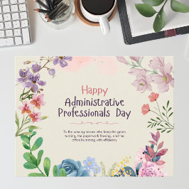 Happy Administrative Professionals Day Waterverf Feestdagenkaart