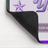 Happy Administrative Professionals Paarse Strepen Muismat (Hoek)