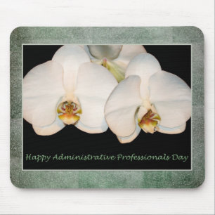 Happy Administrative Professionals White Orchids Muismat