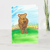 "Happy Adoption Day" Beren in Summer Garden Kaart (Voorkant)