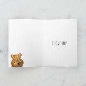 "Happy Adoption Day" Beren in Summer Garden Kaart (Binnen)