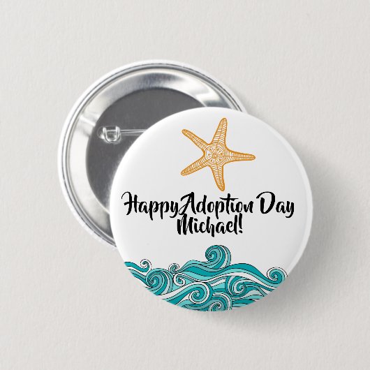 Happy Adoption Day Button, Button (Voorkant /achterkant)