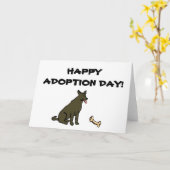 Happy Adoption Day Dog Kaart (Gele Bloem)
