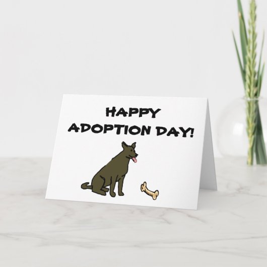 Happy Adoption Day Dog Kaart (Voorkant)