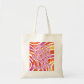 Happy affirmations schattige retro Canvas tas (Voorkant)