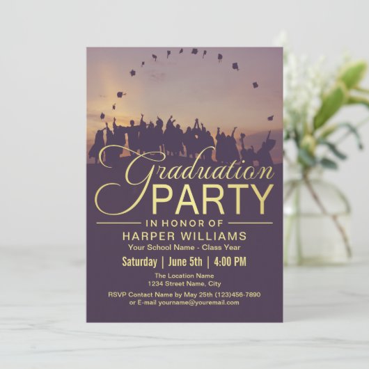 Happy Afstudeerders Graduation Party Kaart (Staand voorkant)