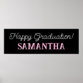 Happy Afstuderen Banner, Afstudeerfeest Decor Poster (Voorkant)