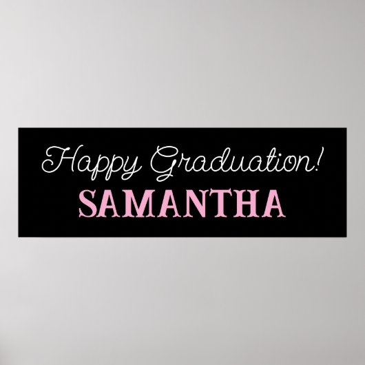 Happy Afstuderen Banner, Afstudeerfeest Decor Poster (Voorkant)