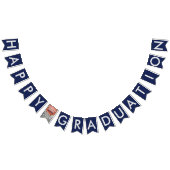 Happy Afstuderen Basketball Blue Bunting Banner (Alle)