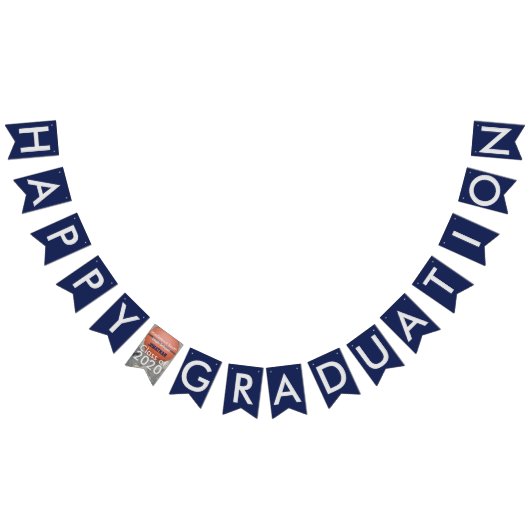 Happy Afstuderen Basketball Blue Bunting Banner (Alle)