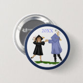 Happy Afstuderen Day Afgestudeerden Ronde Button 5,7 Cm (Voorkant /achterkant)