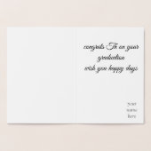 happy afstuderen day Silver Folie Kaarten (Binnen)