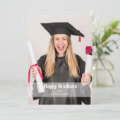 Happy Afstuderen Foto Afstuderen Aankondiging (Staand voorkant)