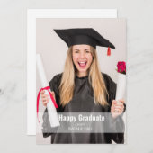 Happy Afstuderen Foto Afstuderen Aankondiging (Voorkant / Achterkant)